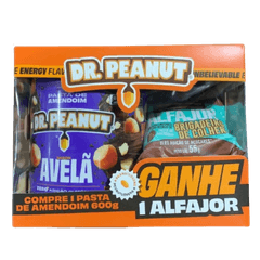 Pasta de Amendoim Avelã (600g) Grátis Alfajor -  Dr Peanut